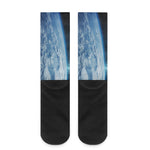 Space And Earth Print Crew Socks