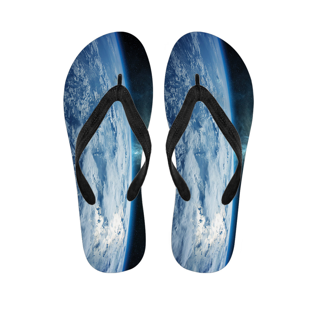 Space And Earth Print Flip Flops