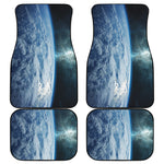 Space And Earth Print Front and Back Car Floor Mats