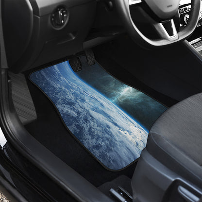 Space And Earth Print Front and Back Car Floor Mats