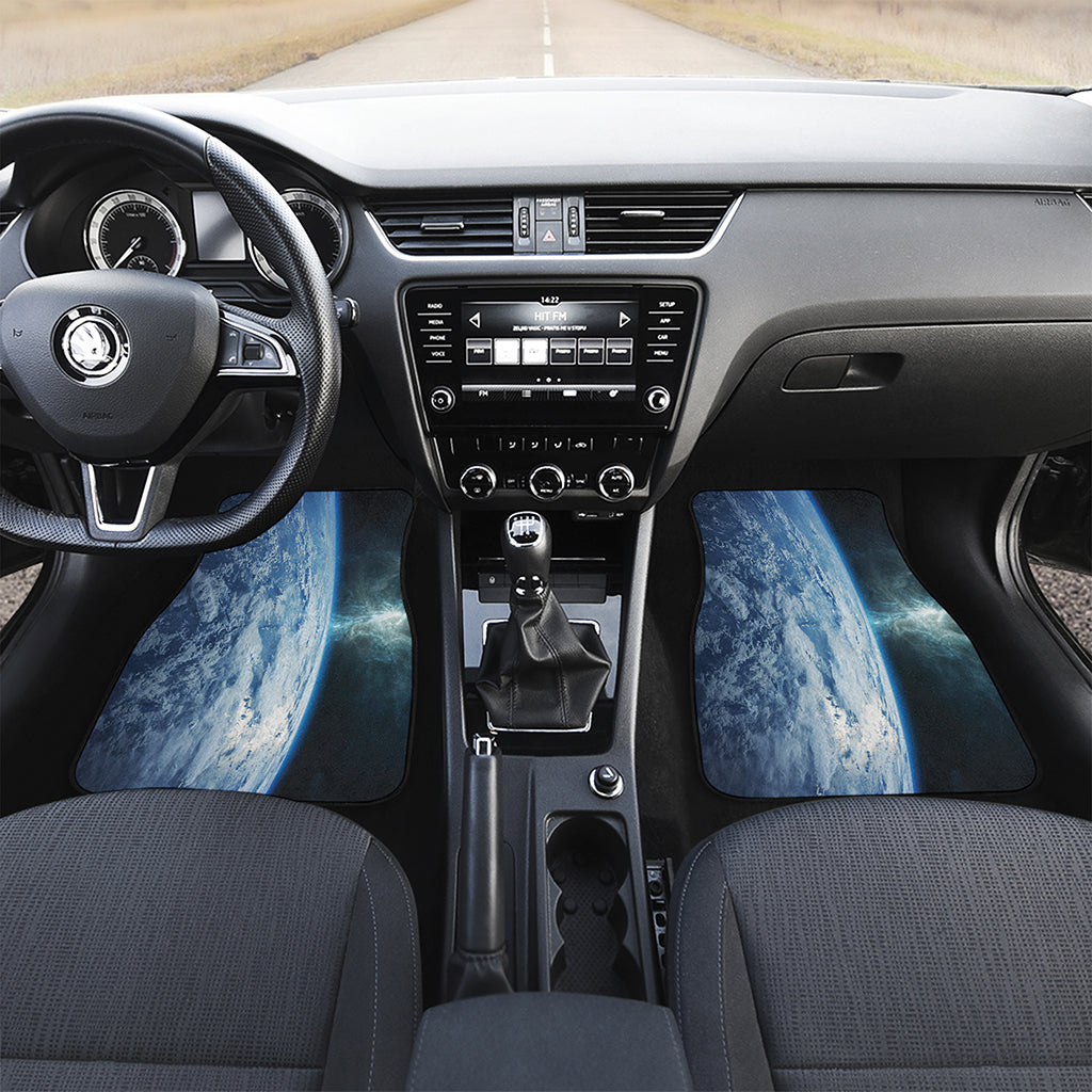 Space And Earth Print Front Car Floor Mats
