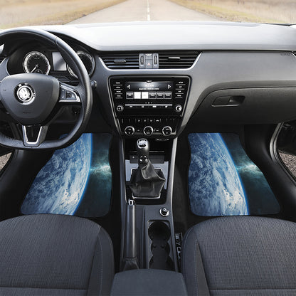 Space And Earth Print Front Car Floor Mats