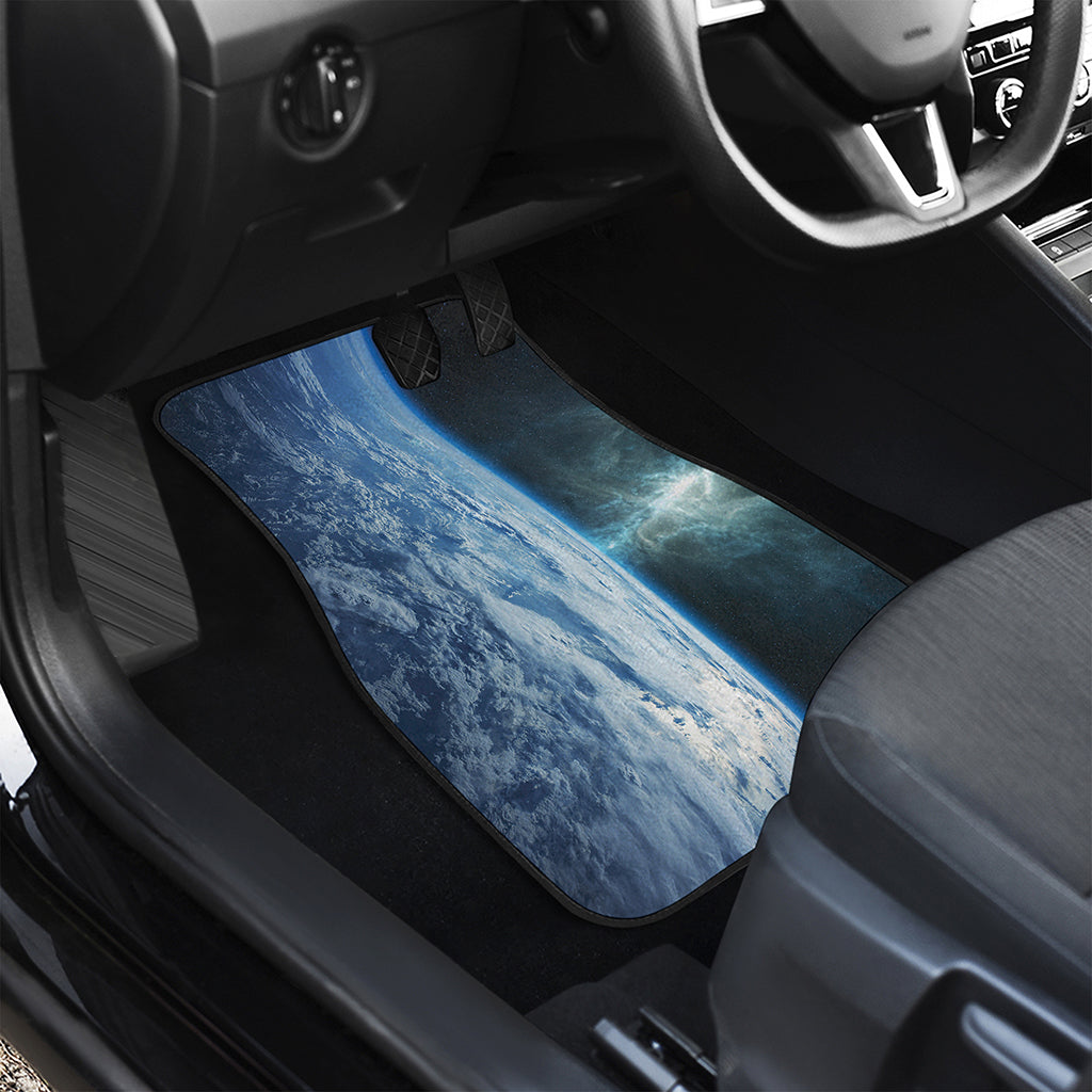 Space And Earth Print Front Car Floor Mats
