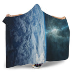 Space And Earth Print Hooded Blanket