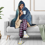 Space And Earth Print Hooded Blanket