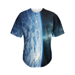 Space And Earth Print Men's Baseball Jersey
