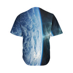 Space And Earth Print Men's Baseball Jersey