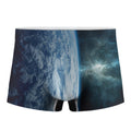 Space And Earth Print Men's Boxer Briefs