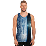 Space And Earth Print Men's Tank Top