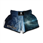 Space And Earth Print Muay Thai Boxing Shorts