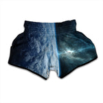 Space And Earth Print Muay Thai Boxing Shorts