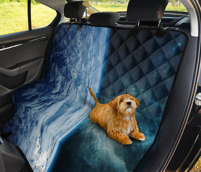 Space And Earth Print Pet Car Back Seat Cover
