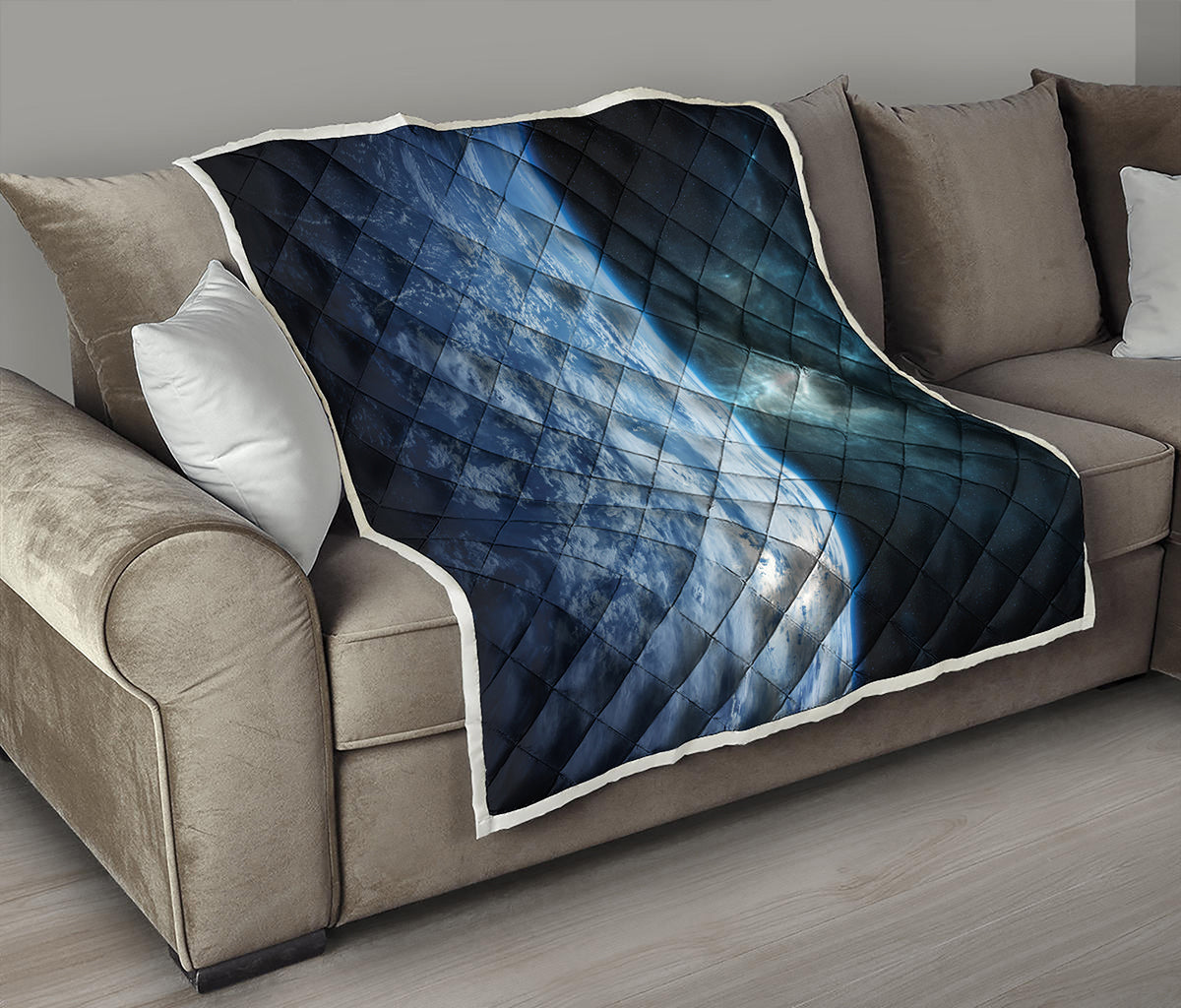 Space And Earth Print Quilt