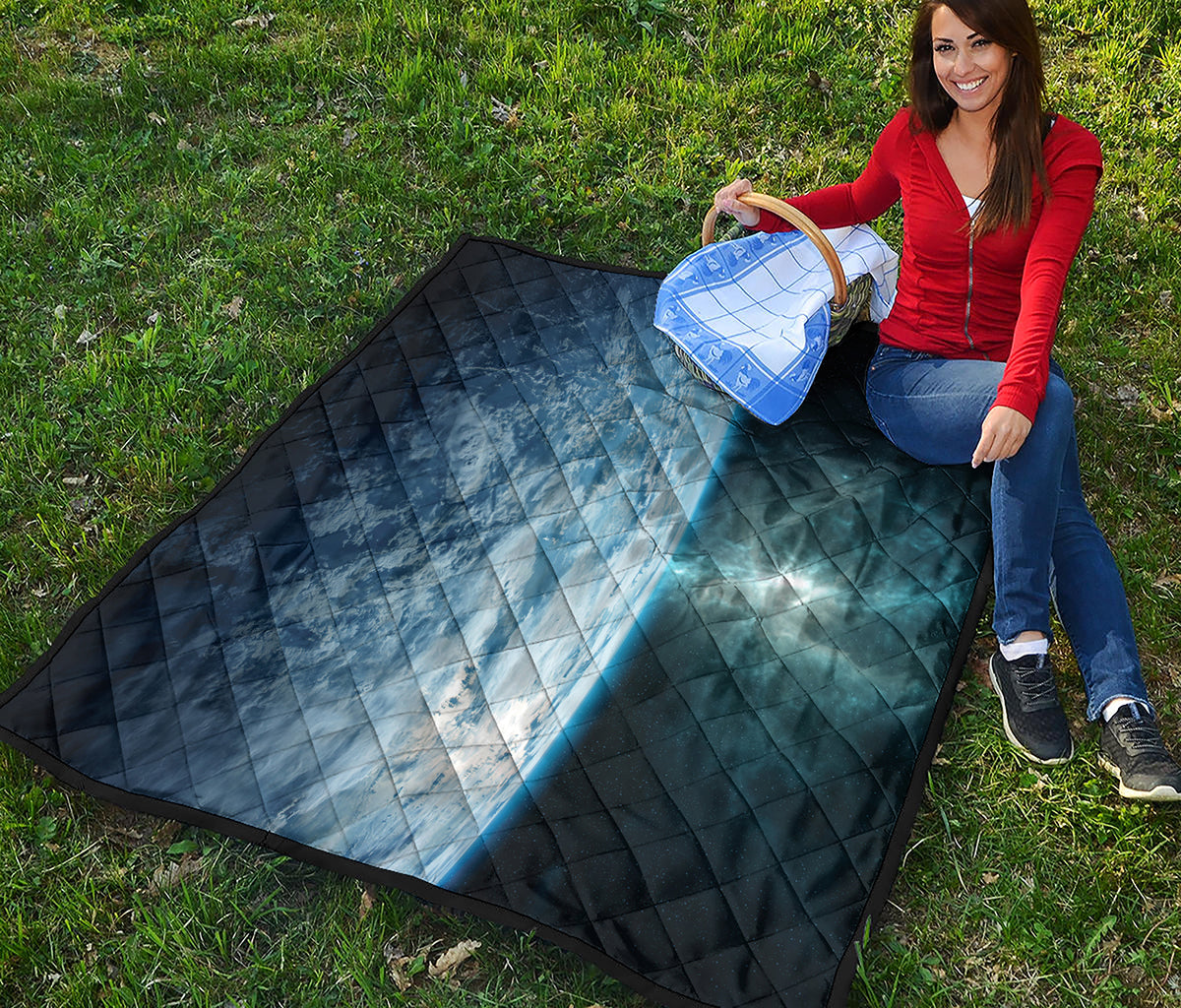 Space And Earth Print Quilt