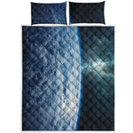 Space And Earth Print Quilt Bed Set