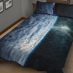 Space And Earth Print Quilt Bed Set