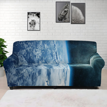 Space And Earth Print Sofa Cover