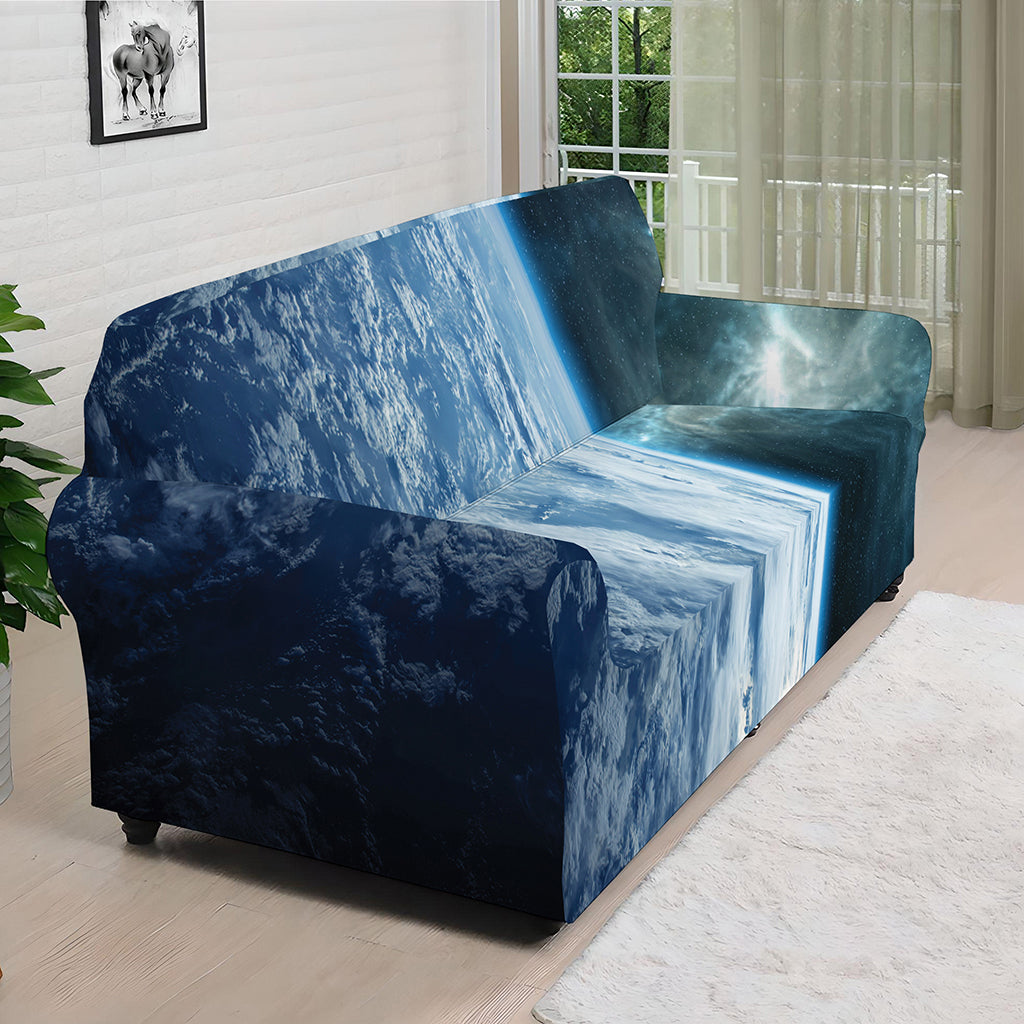 Space And Earth Print Sofa Cover