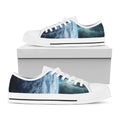 Space And Earth Print White Low Top Sneakers