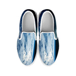 Space And Earth Print White Slip On Shoes