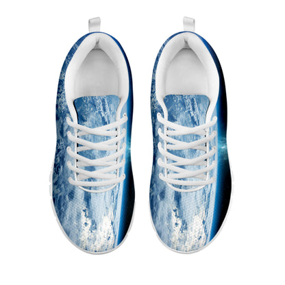 Space And Earth Print White Sneakers