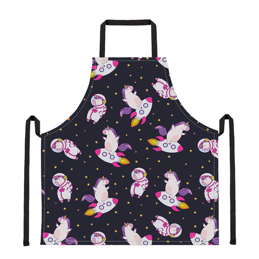 Space Astronaut Unicorn Pattern Print Apron