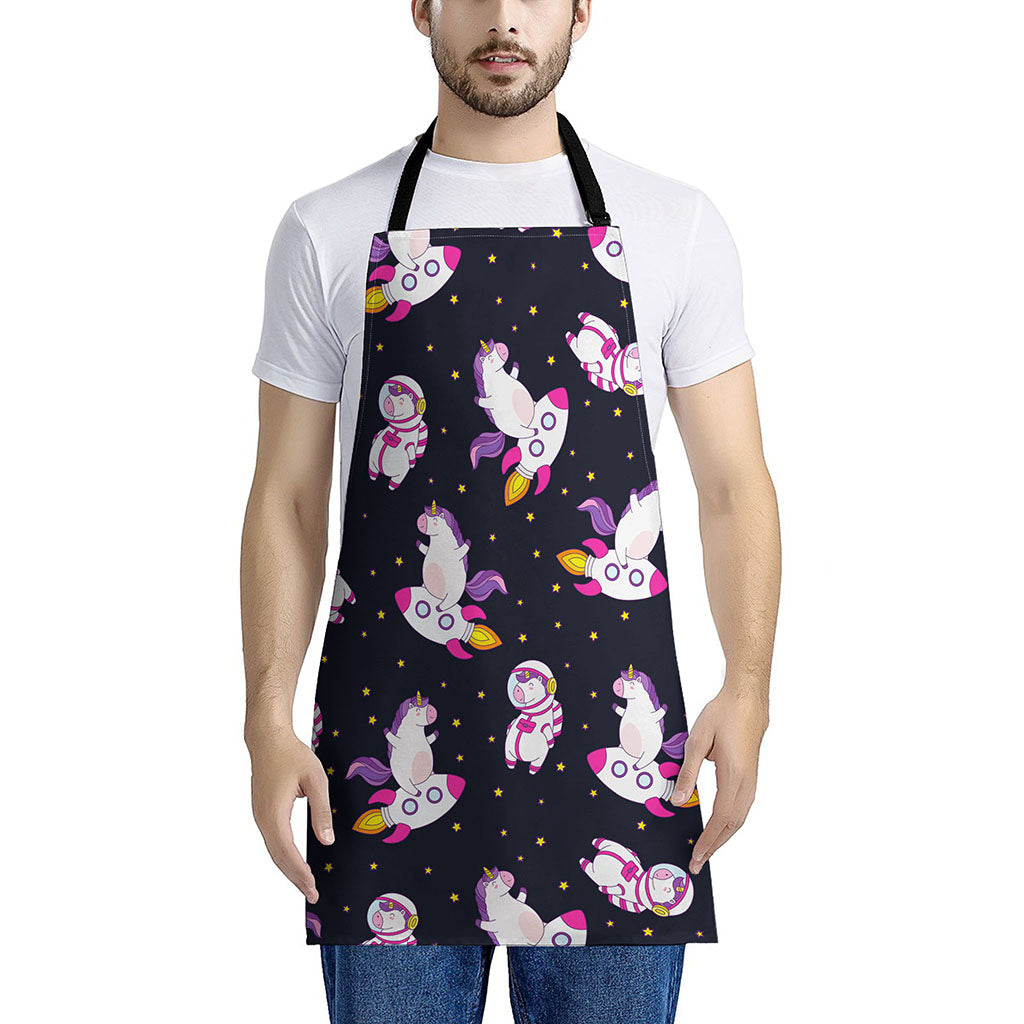 Space Astronaut Unicorn Pattern Print Apron