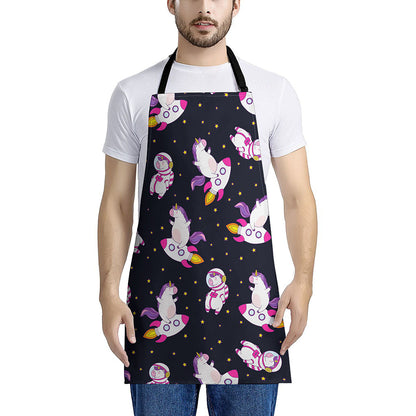 Space Astronaut Unicorn Pattern Print Apron