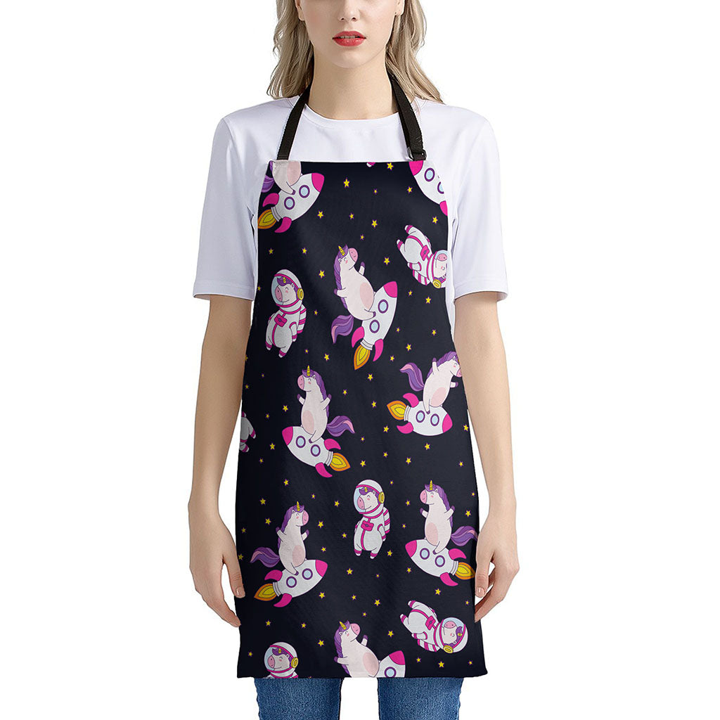 Space Astronaut Unicorn Pattern Print Apron