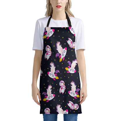 Space Astronaut Unicorn Pattern Print Apron