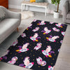 Space Astronaut Unicorn Pattern Print Area Rug GearFrost