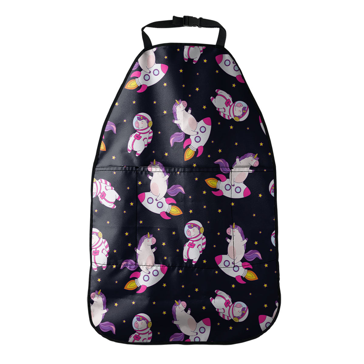 Space Astronaut Unicorn Pattern Print Car Seat Organizers