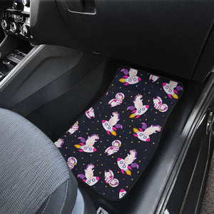 Space Astronaut Unicorn Pattern Print Front Car Floor Mats