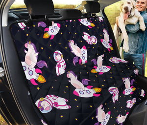 Space Astronaut Unicorn Pattern Print Pet Car Back Seat Cover