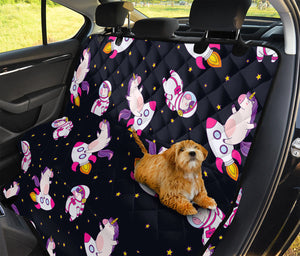 Space Astronaut Unicorn Pattern Print Pet Car Back Seat Cover