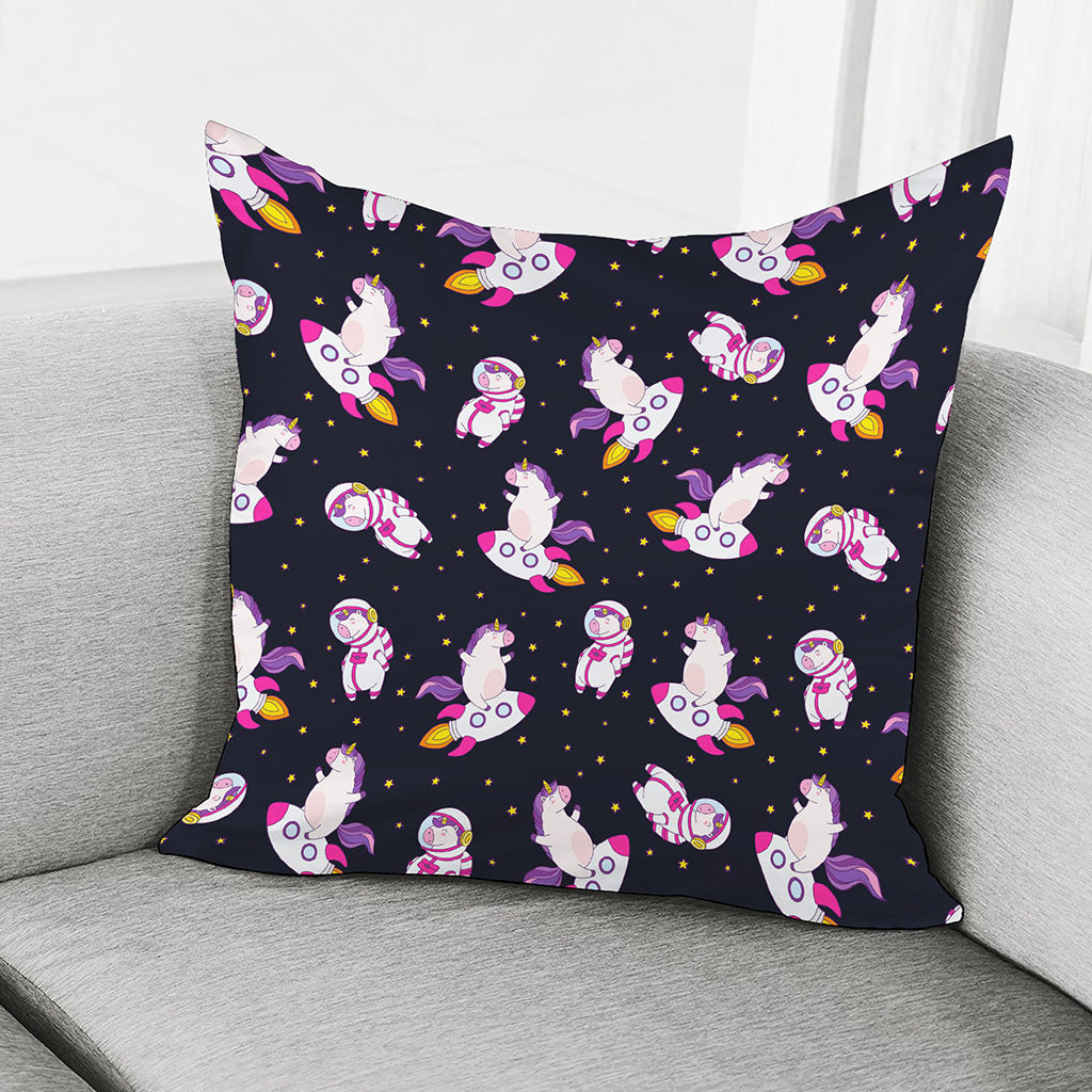 Space Astronaut Unicorn Pattern Print Pillow Cover