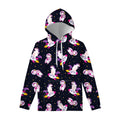 Space Astronaut Unicorn Pattern Print Pullover Hoodie