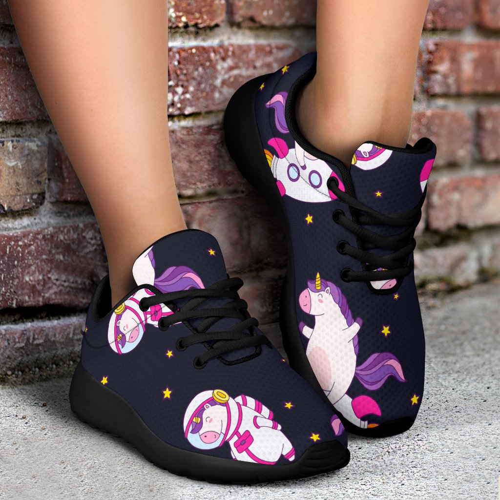 Space Astronaut Unicorn Pattern Print Sport Shoes GearFrost