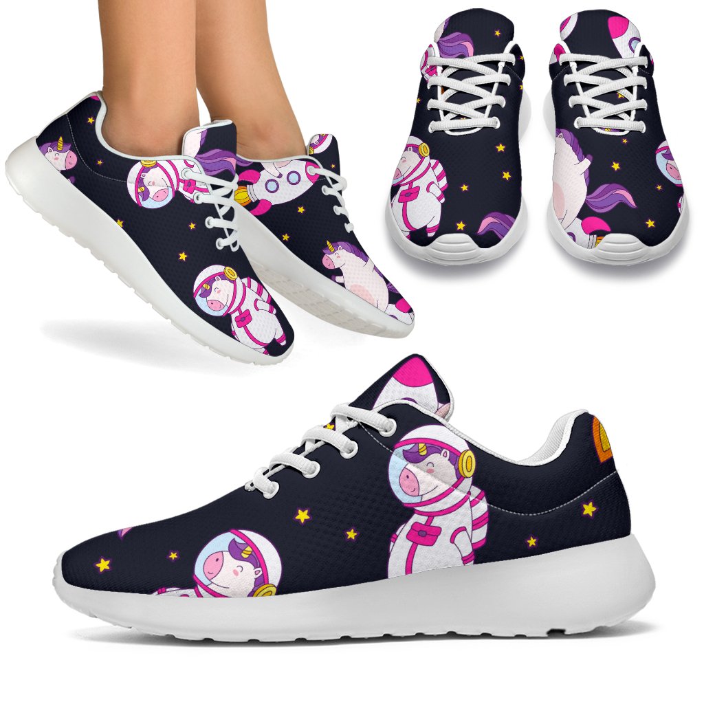 Space Astronaut Unicorn Pattern Print Sport Shoes GearFrost