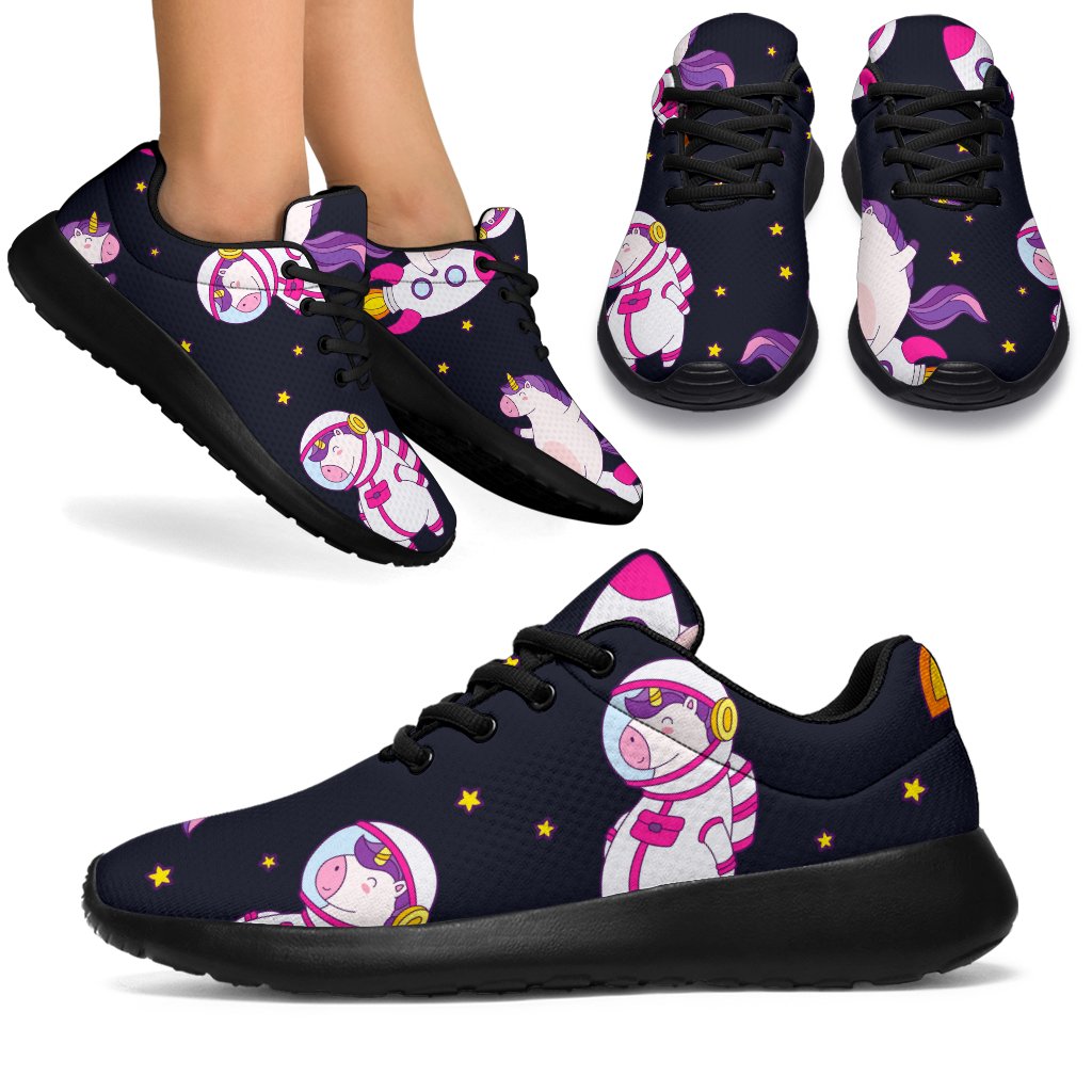 Space Astronaut Unicorn Pattern Print Sport Shoes GearFrost