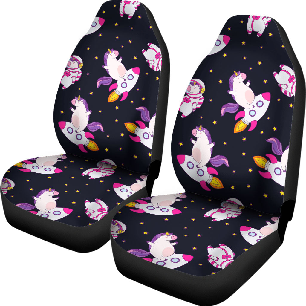 Space Astronaut Unicorn Pattern Print Universal Fit Car Seat Covers