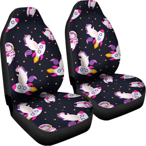 Space Astronaut Unicorn Pattern Print Universal Fit Car Seat Covers