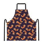 Space Fox Pattern Print Apron