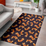 Space Fox Pattern Print Area Rug