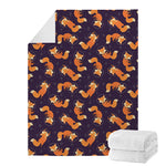 Space Fox Pattern Print Blanket