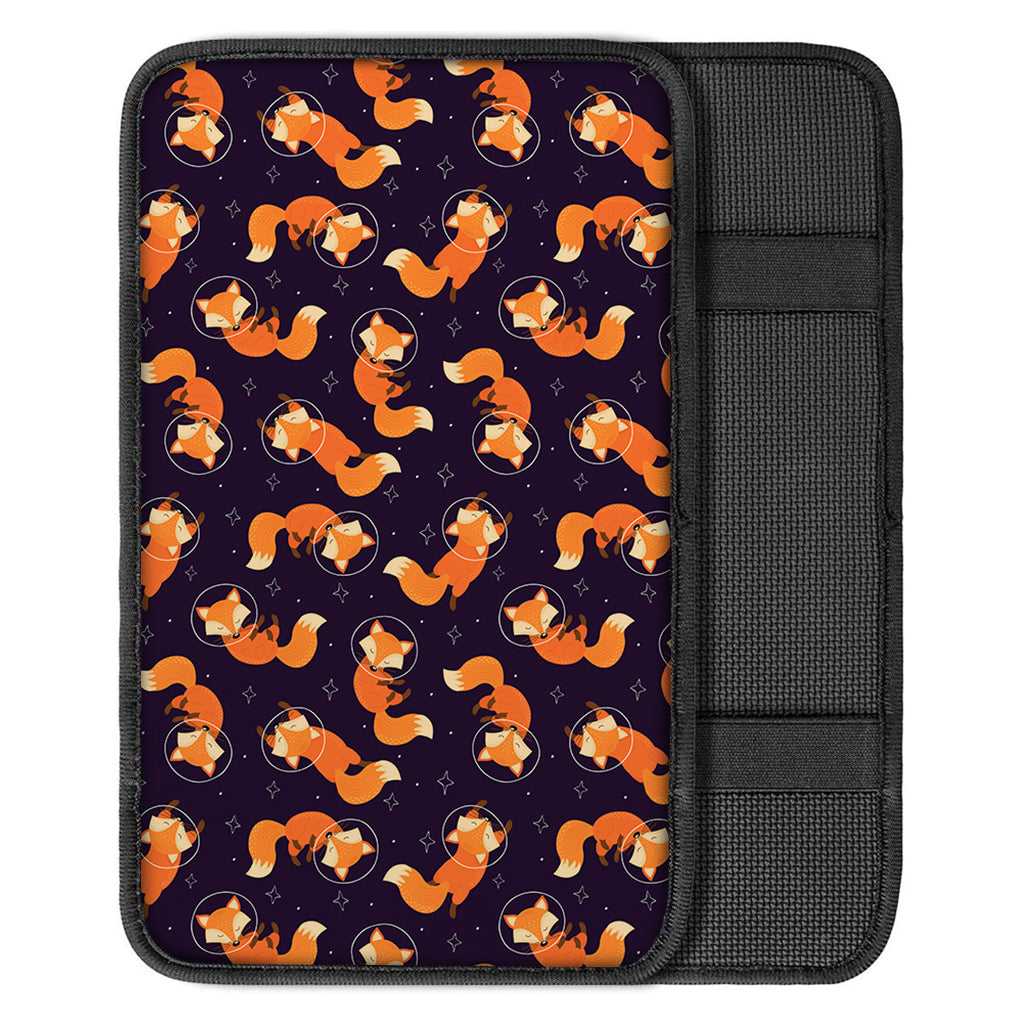 Space Fox Pattern Print Car Center Console Cover