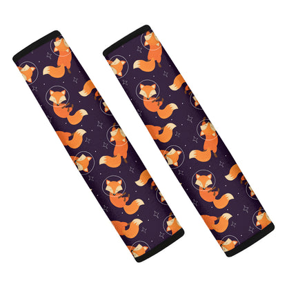 Space Fox Pattern Print Car Seat Belt Covers