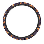 Space Fox Pattern Print Car Steering Wheel Cover