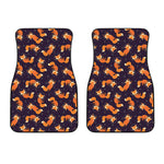 Space Fox Pattern Print Front Car Floor Mats