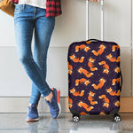 Space Fox Pattern Print Luggage Cover